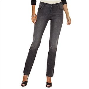 NWT Chaps Gray Plus Size Straight Leg Jeans